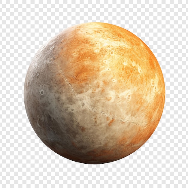 Free PSD mercury planet or foreign planet isolated on transparent background