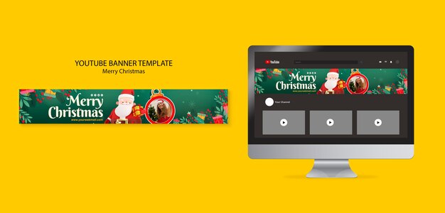 Merry christmas youtube banner