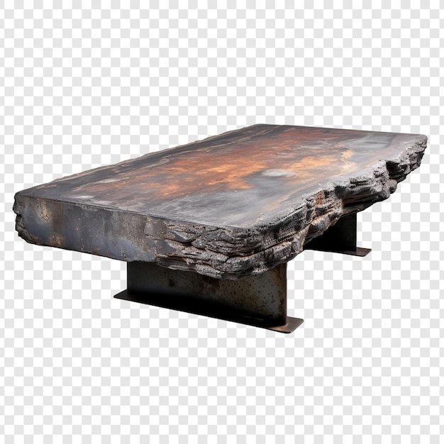 Free PSD metal a coffee table isolated on transparent background