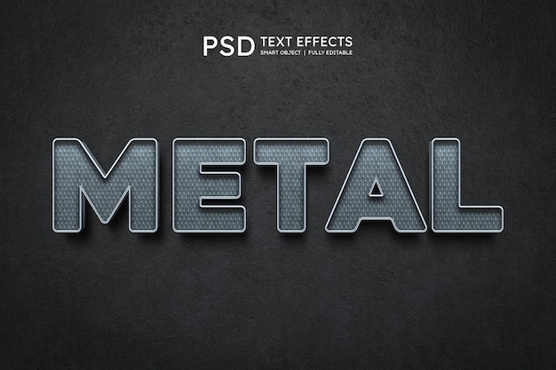 Metal text style effect