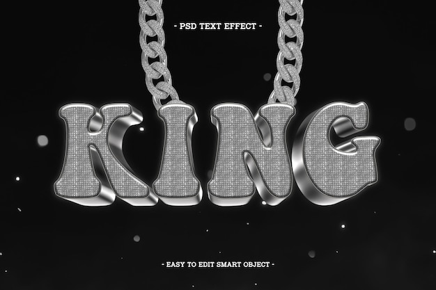 Free PSD metallic silver text effect