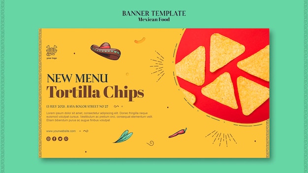 Free PSD mexican food banner template