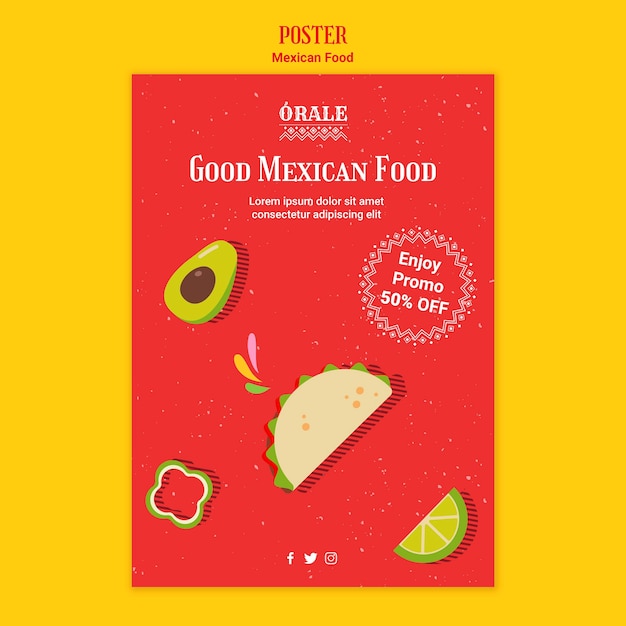 Free PSD mexican food template