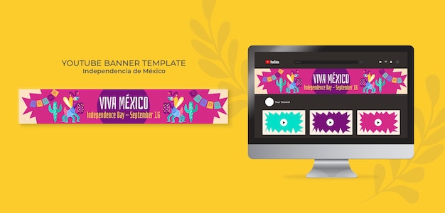 Free PSD mexican independence day design template