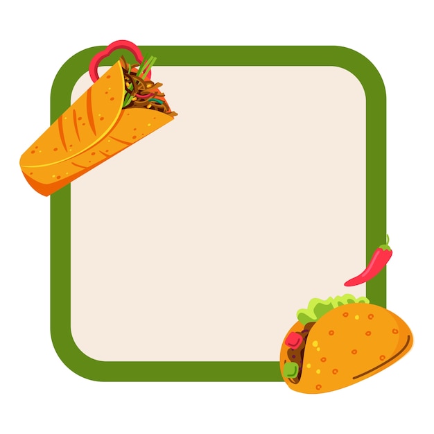 Free PSD mexican taco illustration