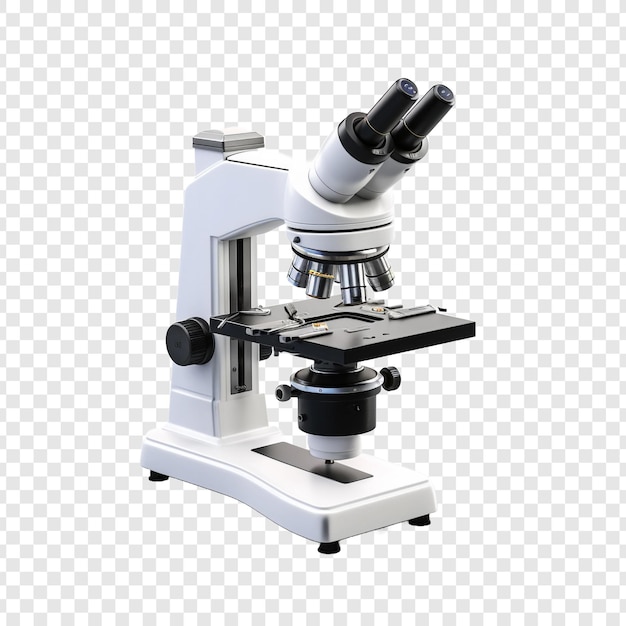 Free PSD microscope isolated on transparent background