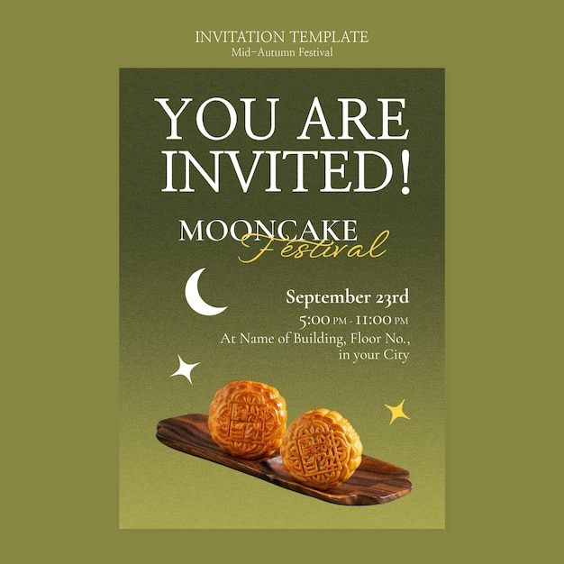 Mid-autumn festival invitation template