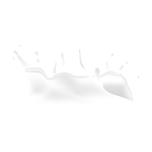 Free PSD milk splash element isolated