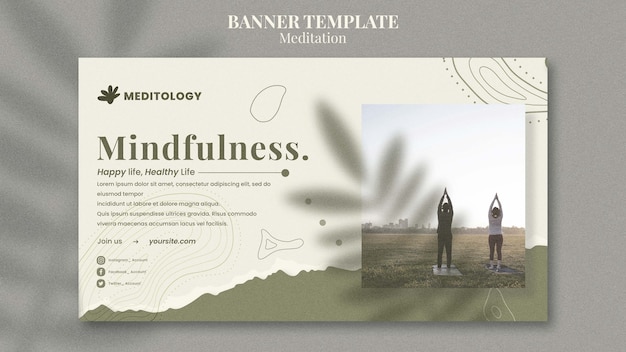 Mindfulness banner template