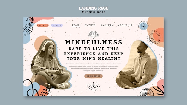 Free PSD mindfulness template design