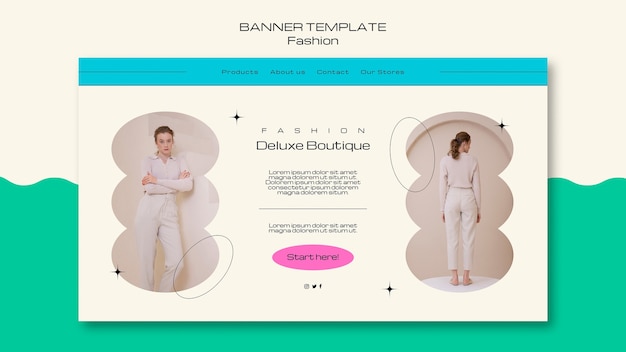 Free PSD minimal fashion boutique banner template