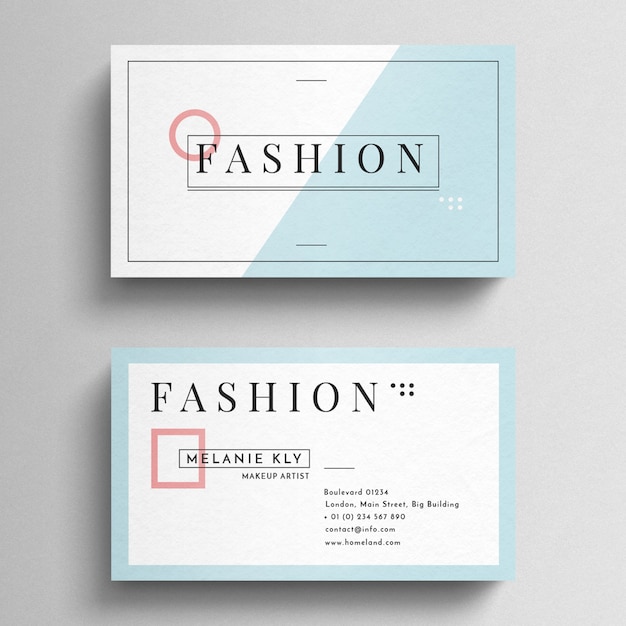 Free PSD minimal fashion business card