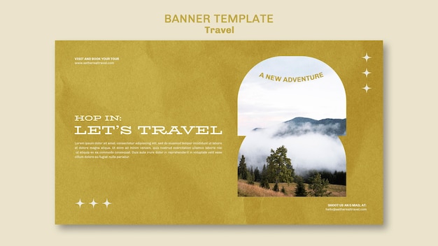 Minimal flat design travel template