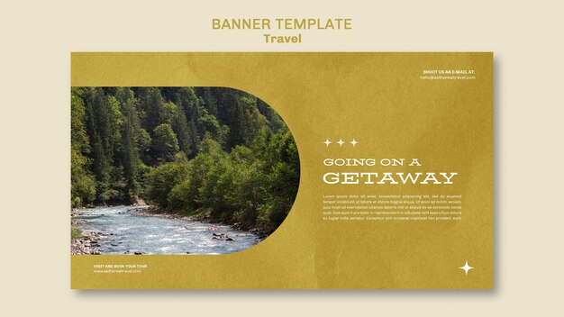 Minimal flat design travel template