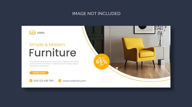 Minimal furniture Facebook cover page template