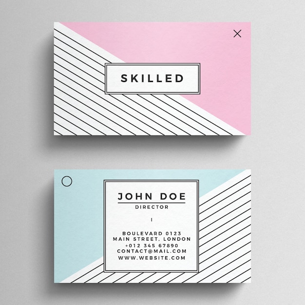 Minimal Pastel Business Card Template