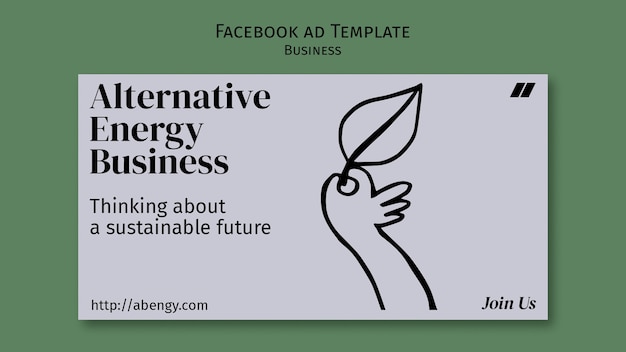 Free PSD minimal sustainable business facebook template