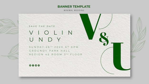 Free PSD minimal wedding banner template