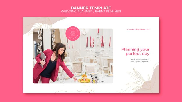 Minimal wedding planner banner