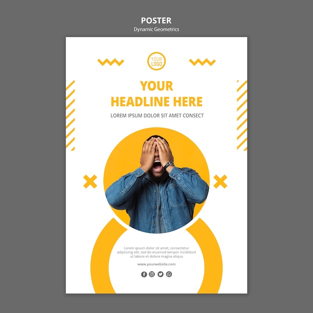 Minimalist business poster template