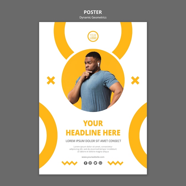 Minimalist business poster template