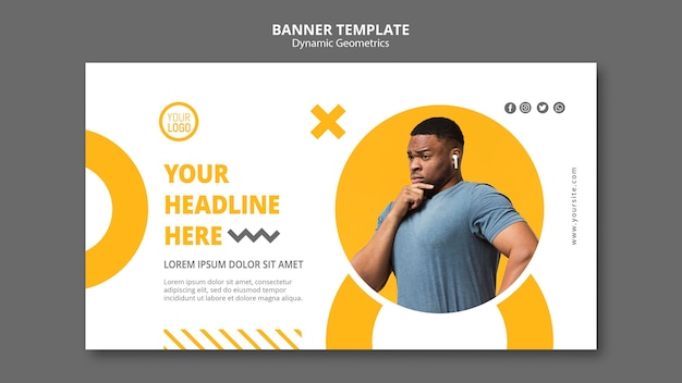 Minimalist business template banner