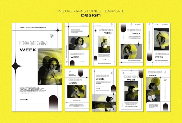 Minimalist design week template