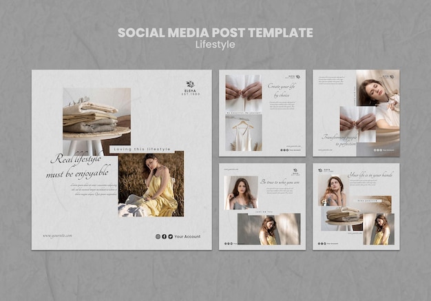 Minimalist lifestyle template design