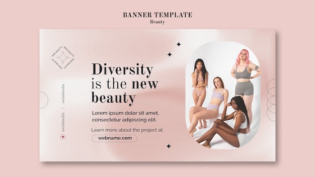 Minimalistic design banner of beauty template