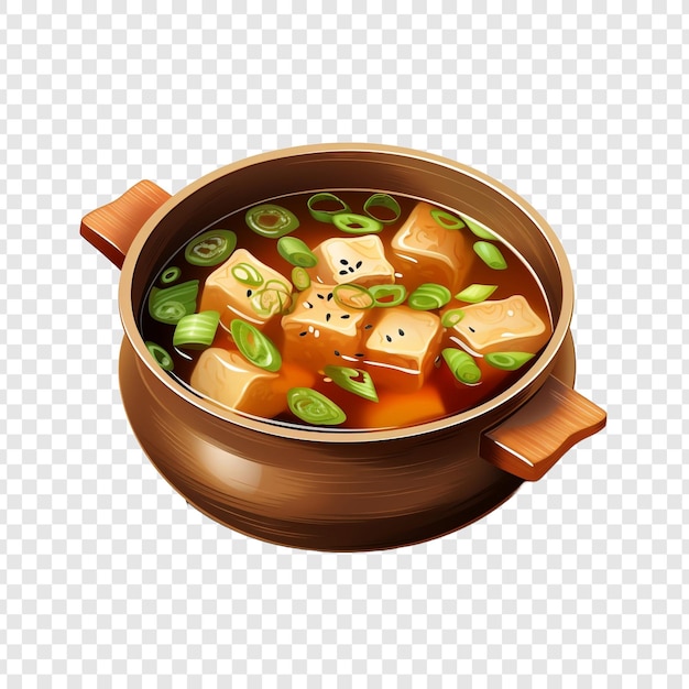 Free PSD miso soup isolated on transparent background