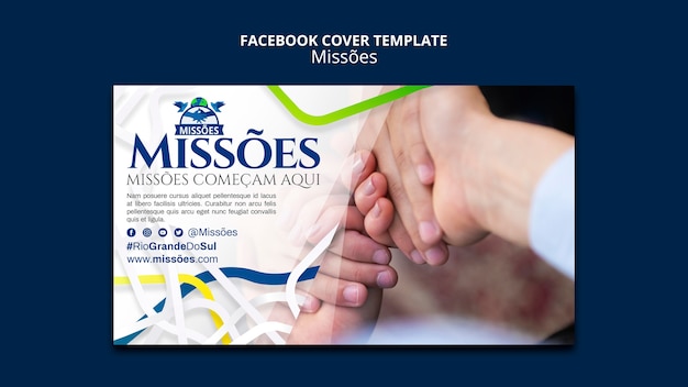 Missoes facebook cover template