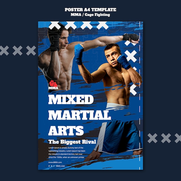 Free PSD mixed martial arts poster template