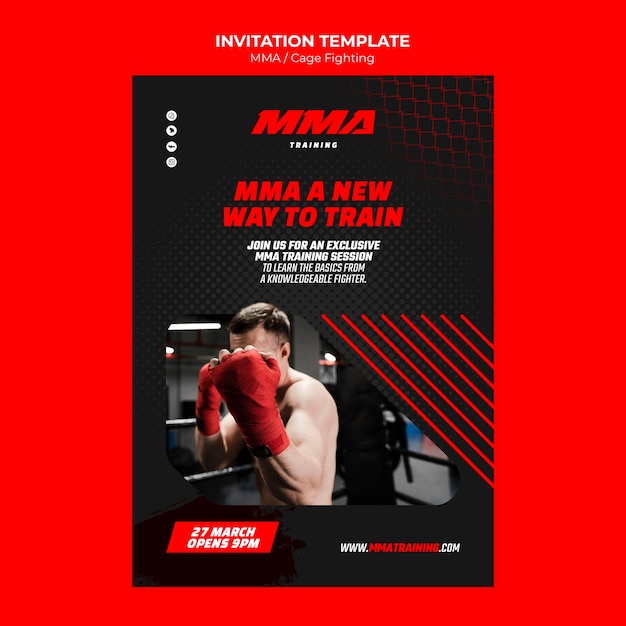 Free PSD mma sport template design