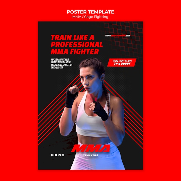 Free PSD mma sport template design