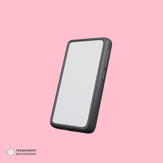 Mobile Phone Icon Isolated 3d Render Illustration