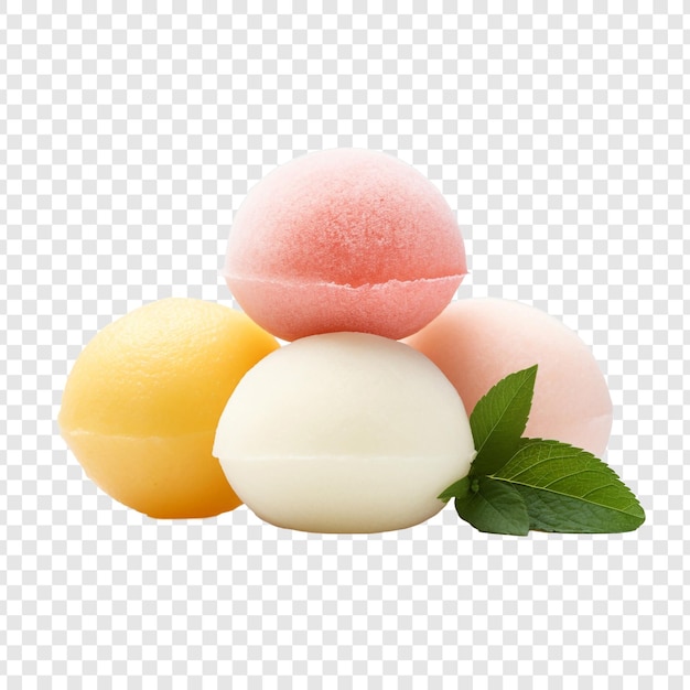 Free PSD mochi isolated on transparent background