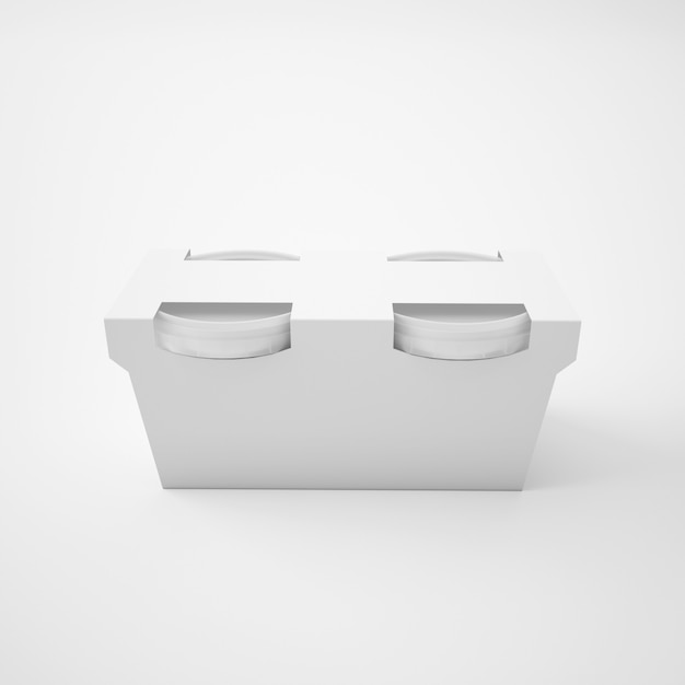 Mock up template plastic tub bucket container