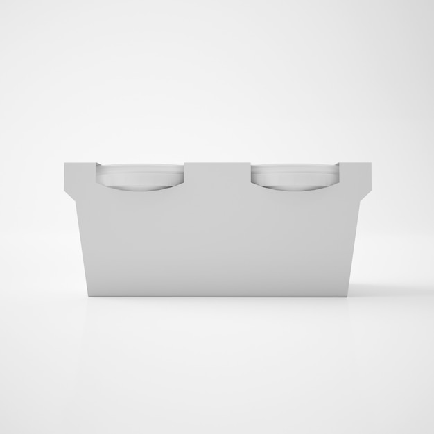 Mock up template plastic tub bucket container