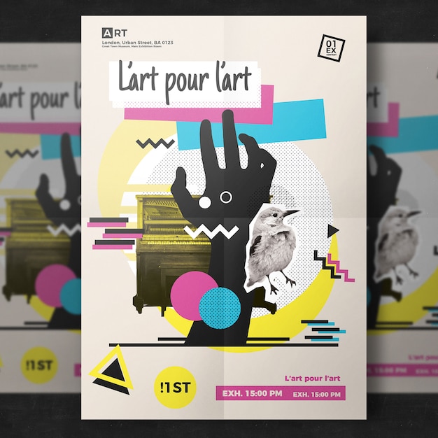 Modern artistic flyer template