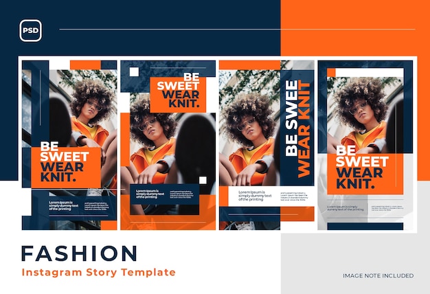 Modern bright fashion social media  template