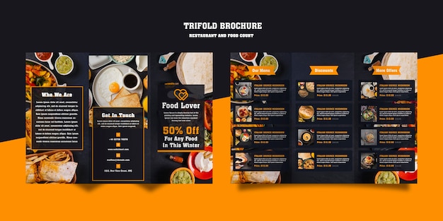 Modern brochure for breakfast restaurant