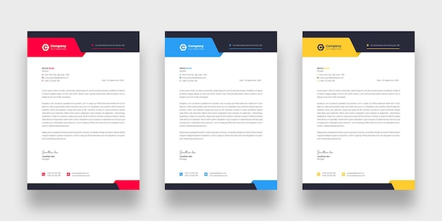 Modern business letterhead template