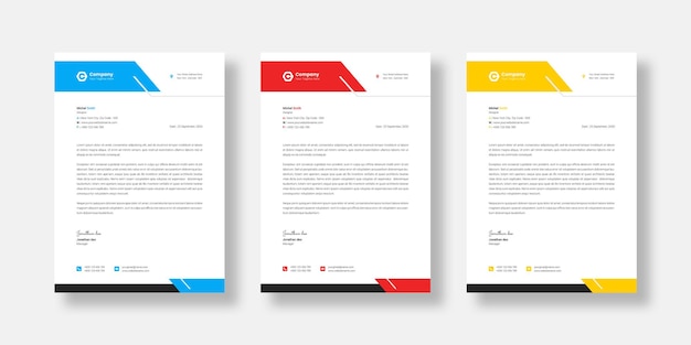 Modern business letterhead template