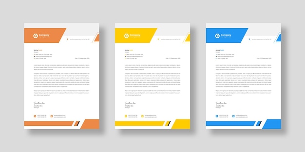 Modern business letterhead template