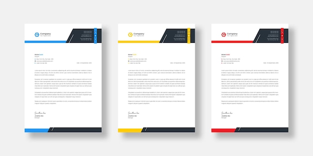 Modern business letterhead template