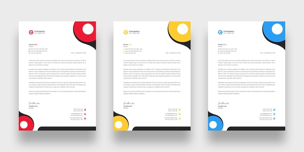 Modern business letterhead template