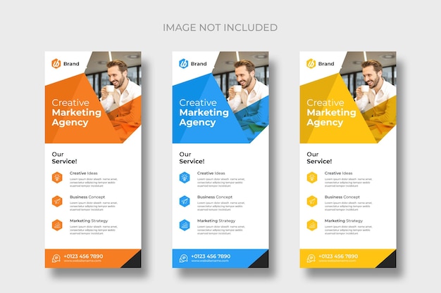 Free PSD modern business rack card or dl flyer templates