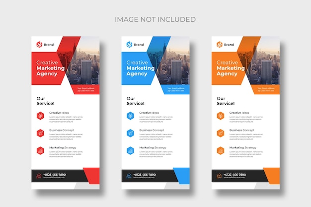 Free PSD modern business rack card or dl flyer templates