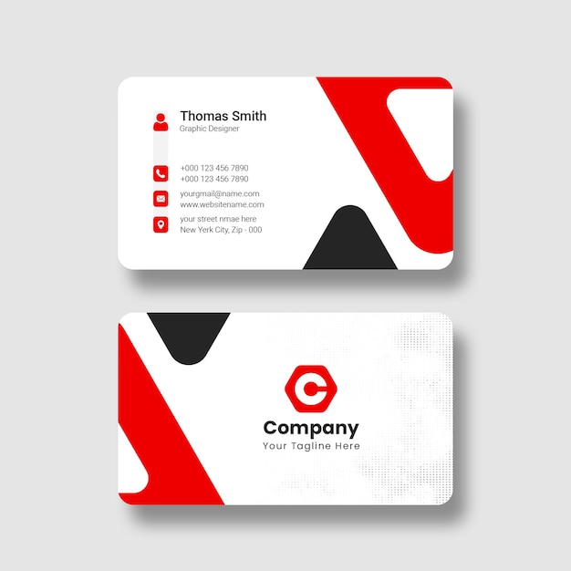 Modern and clean professional business card template