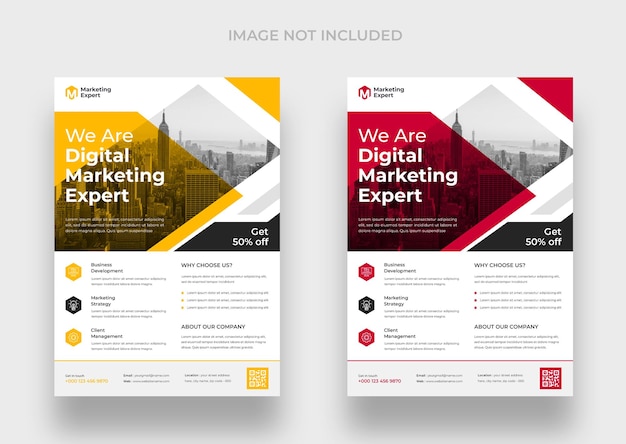 Modern digital marketing flyer template